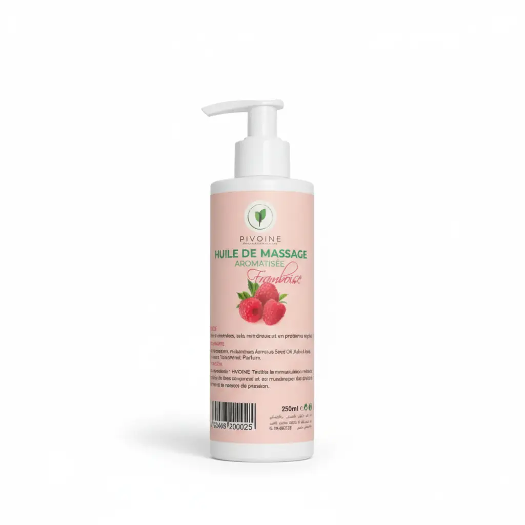 HUILE DE MASSAGE AROMATISE FRAMBOISE 250 ML