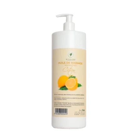 Huile de massage aromatisée citron